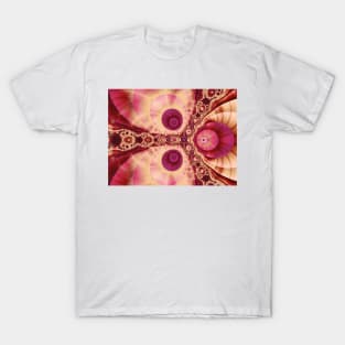 Pink Abstract Fractal Pattern T-Shirt